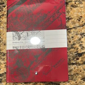 Montblanc Red Notebook with Gray Design